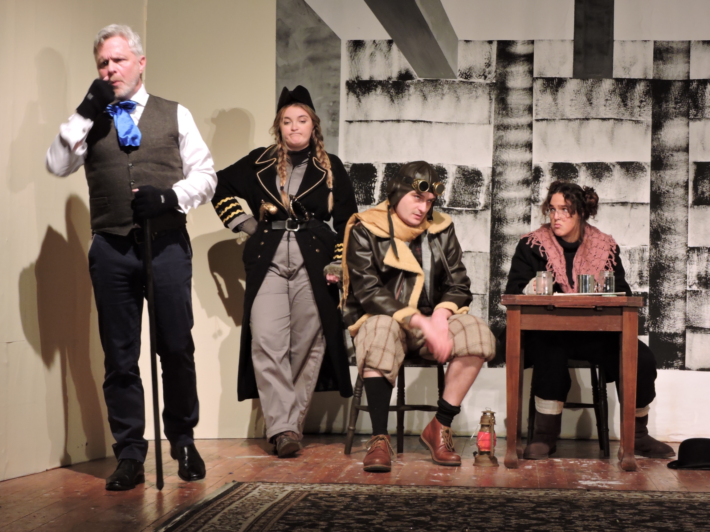 Badger (Mark Goddard), Rat (Olivia Parker), Toad (Jack Feltham) & Mole (Georgi Edmond)